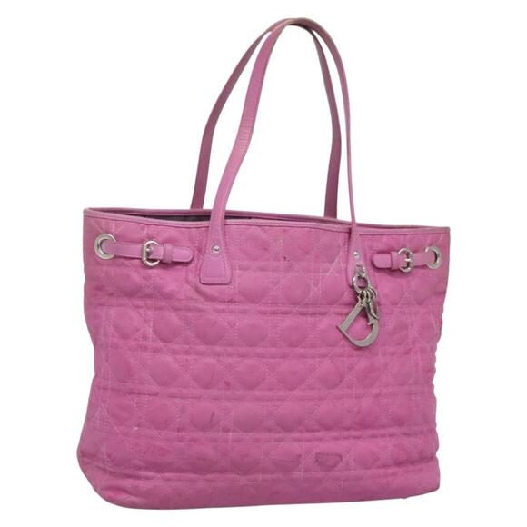 DIOR Canage Tote Bag Leather Pink Gold - Picture 1 of 12